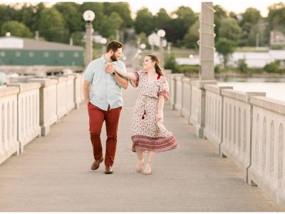 Belfast Maine Footbridge Summer Engagement (19)